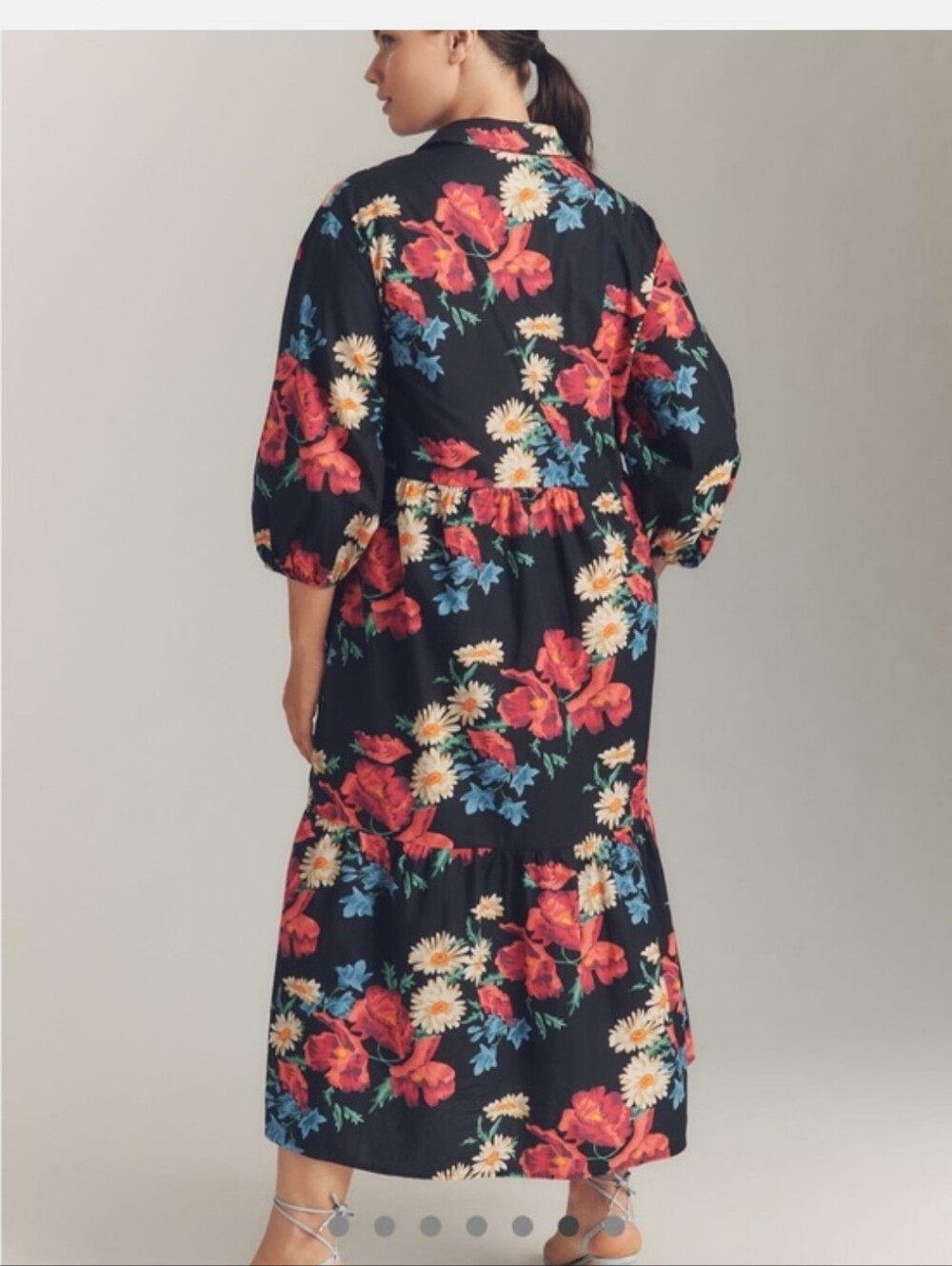 Maeve Bettina Tiered Floral Shirt Dress - Picture 2 of 11